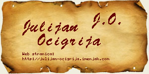 Julijan Očigrija vizit kartica